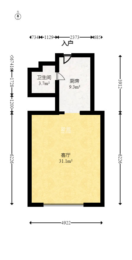 振业城三期  2室1厅2卫   55.00万