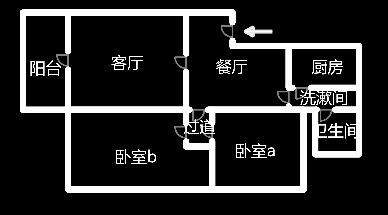 四海花园  2室2厅1卫   54.80万室内图1