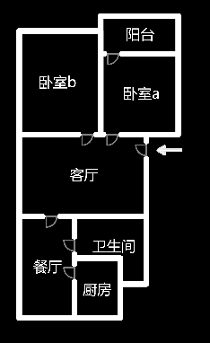 邮政培训中心家属区  2室2厅1卫   32.80万室内图1