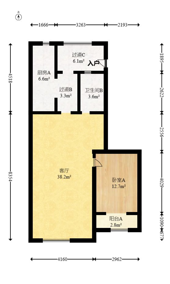 保利城（中航城国际社区、郡原美村）  4室2厅2卫   138.00万室内图1
