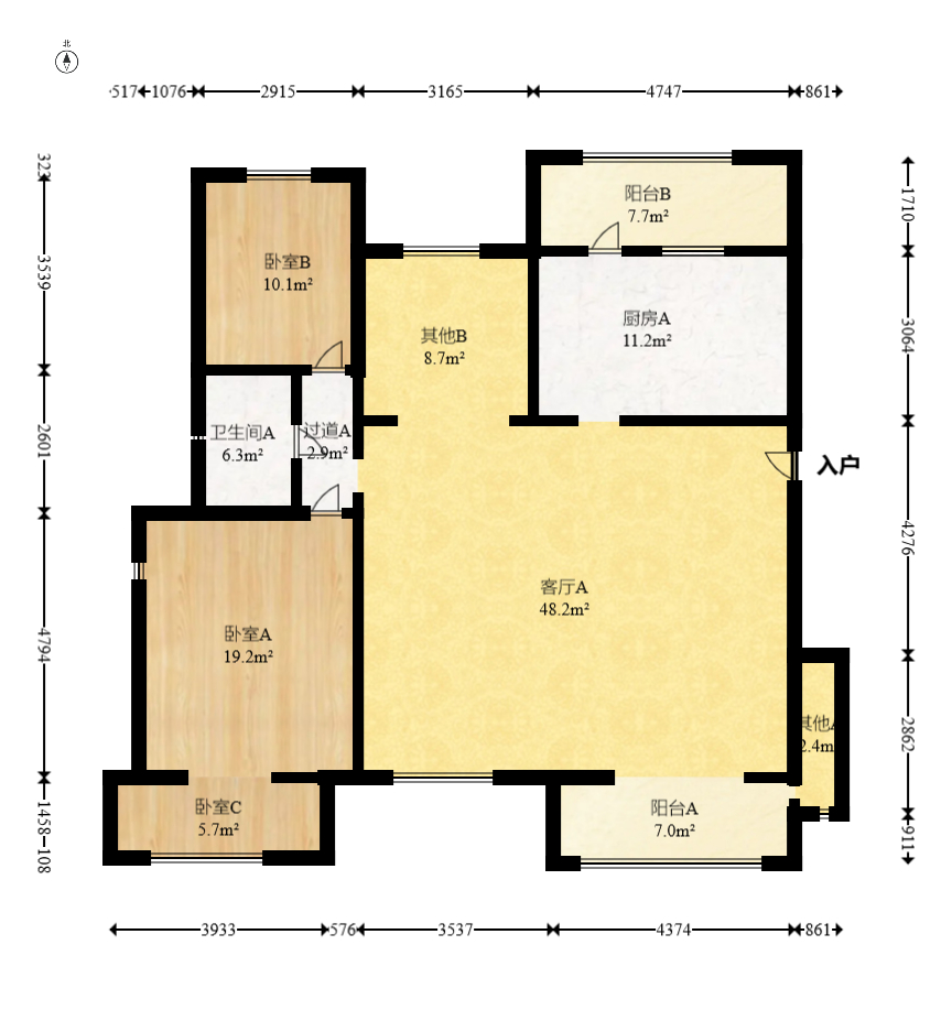 保利城(中航城国际社区、郡原美村) 4室4厅2卫 216.8万 保利城(中航城国际社区、郡原美村) 4室4厅2卫 216.8万户型图