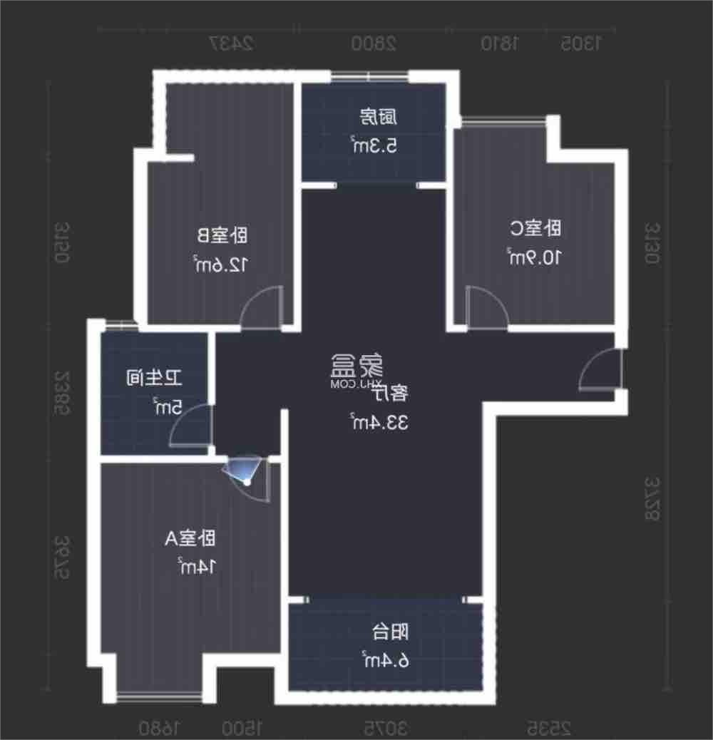 山水豪庭  3室2厅2卫   66.70万