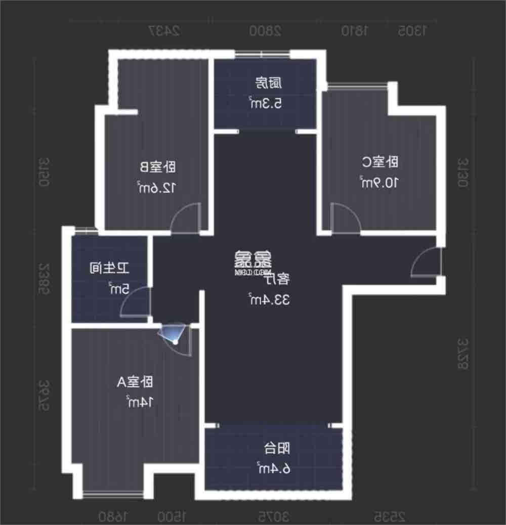 山水豪庭  3室2厅2卫   66.70万