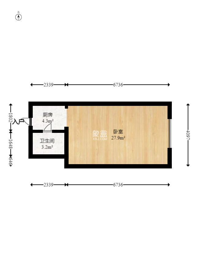奥克斯缔壹城  1室1厅1卫   25.00万