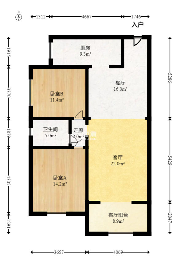 鑫远和城（一、二期）  2室2厅1卫    100.0万