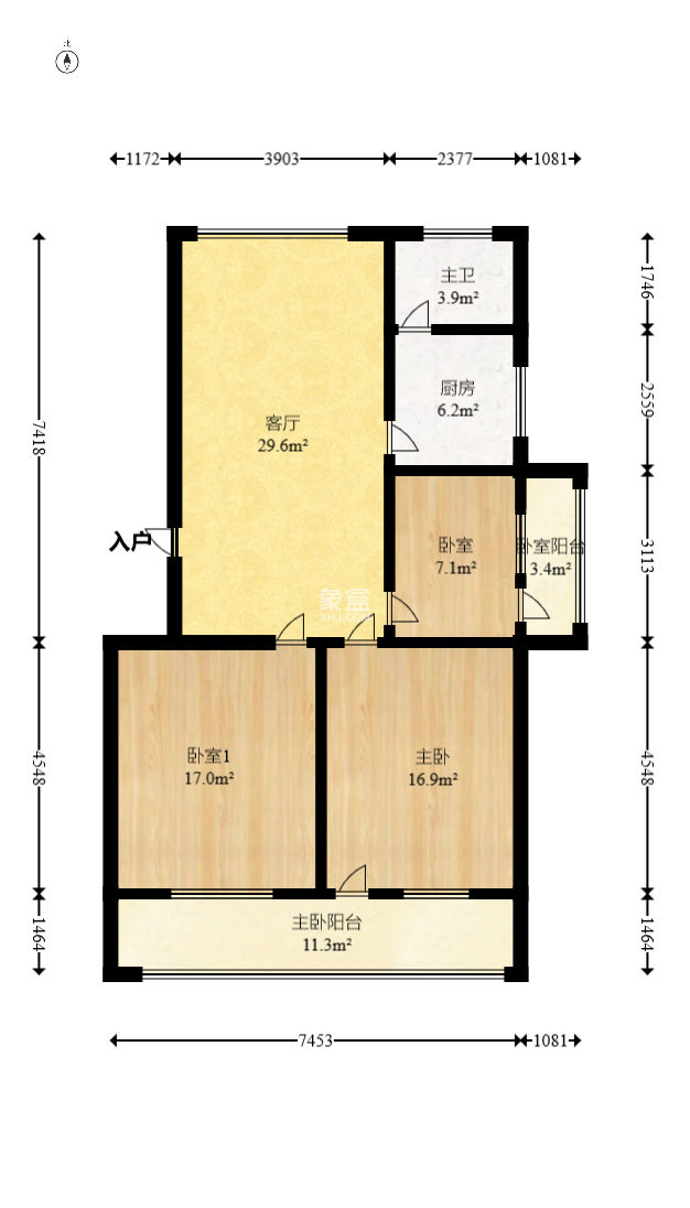 活元桥小区  3室2厅1卫   88.40万