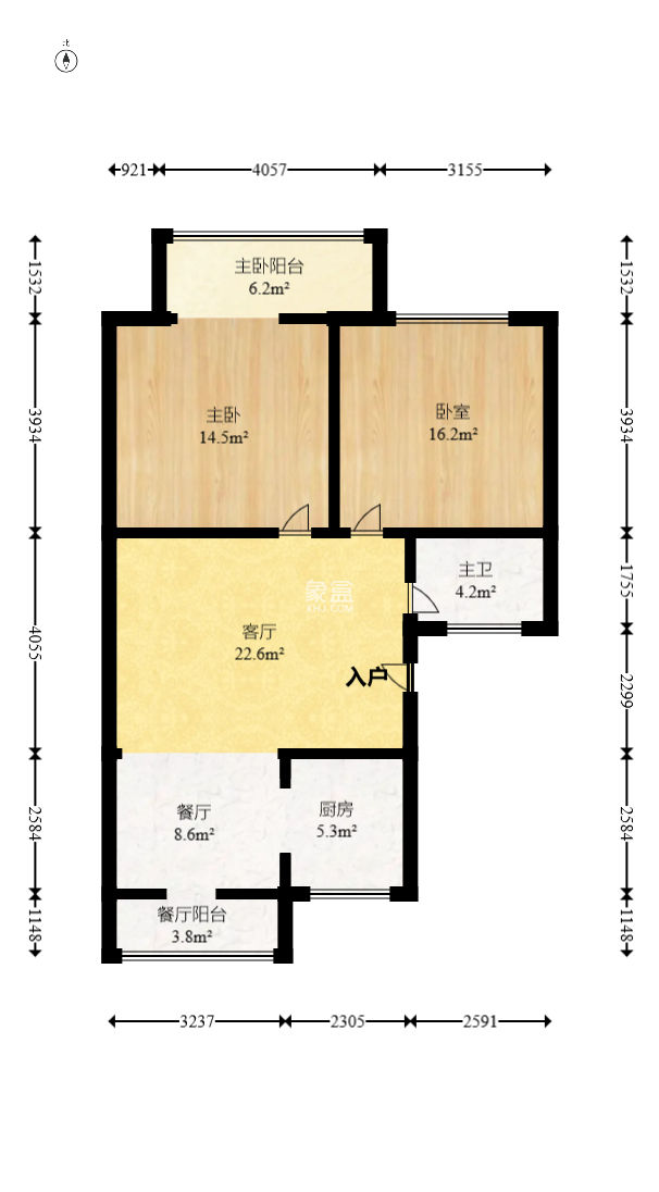 华业新城之都（星城之家）  2室2厅1卫   45.00万