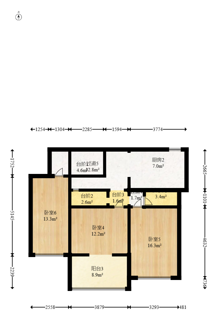 德馨园 5室2厅1卫 61.8万 德馨园 5室2厅1卫 61.8万户型图
