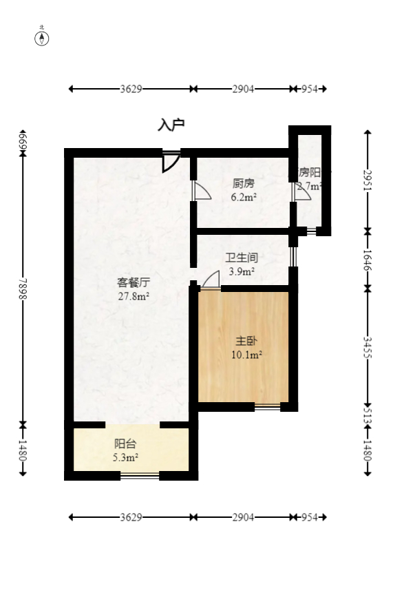 保利西海岸B区  4室2厅2卫   248.00万室内图1