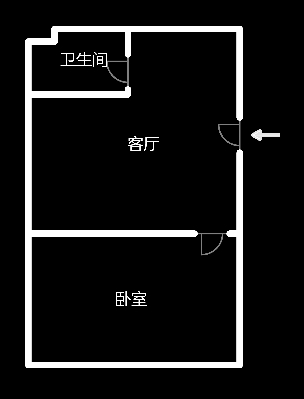 旺佳华府  1室1厅1卫   28.00万室内图1