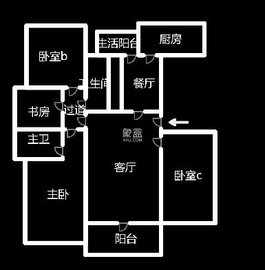 滨江花园  4室2厅2卫   82.80万室内图1