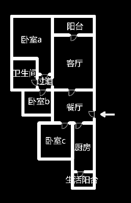 恒大名都 3室2厅2卫 36.8万 恒大名都 3室2厅2卫 36.8万户型图