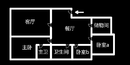 翠竹花园  5室3厅1卫   39.80万室内图1