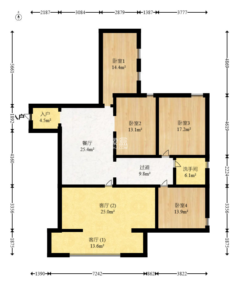 恒豐佳星園  6室2廳3衛(wèi)   210.00萬(wàn)