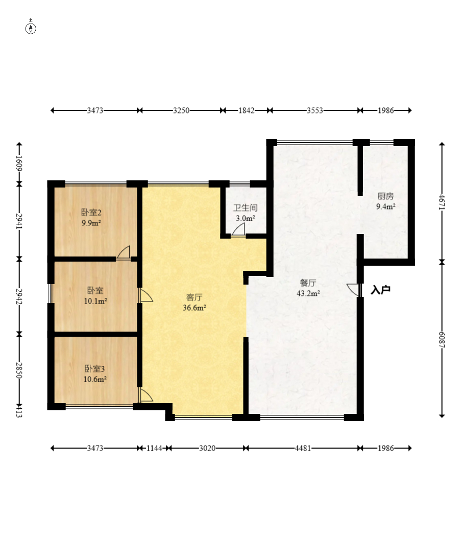 金科天悦(金科美邻汇) 4室2厅2卫 92.0万 金科天悦(金科美邻汇) 4室2厅2卫 92.0万户型图
