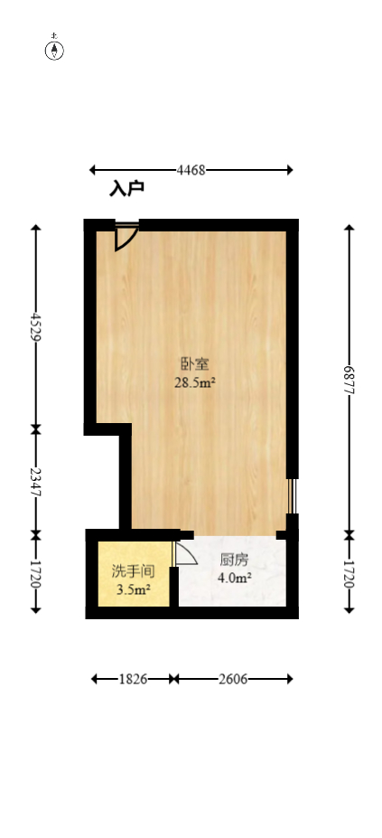 东方新世界  1室1厅1卫   29.80万室内图1