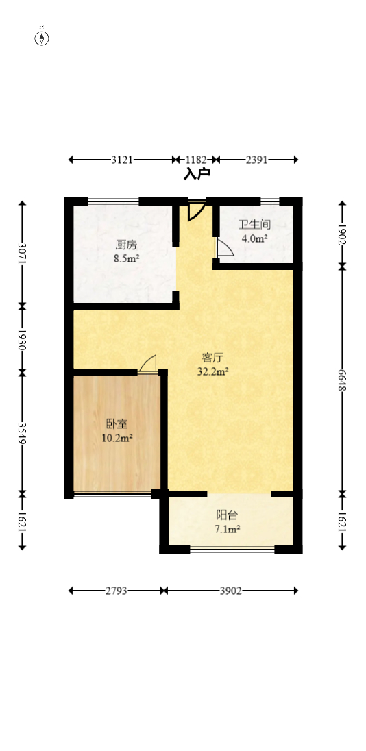 梅溪正榮府  4室2廳2衛(wèi)    190.0萬室內(nèi)圖1