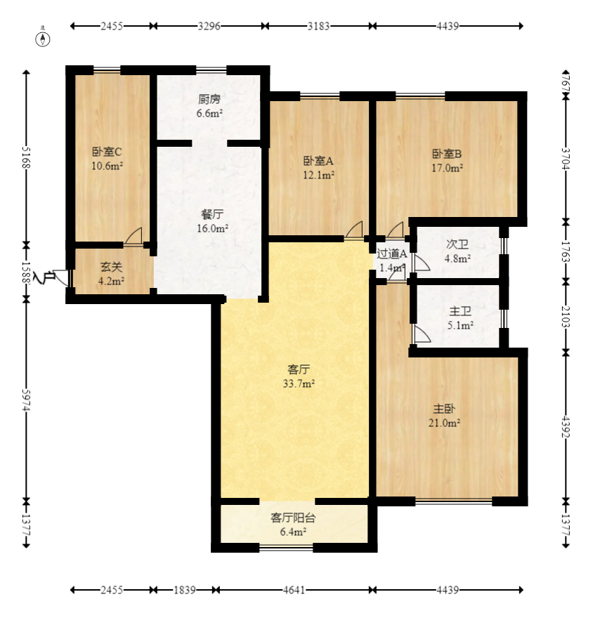 德润园  4室2厅2卫   139.00万室内图1