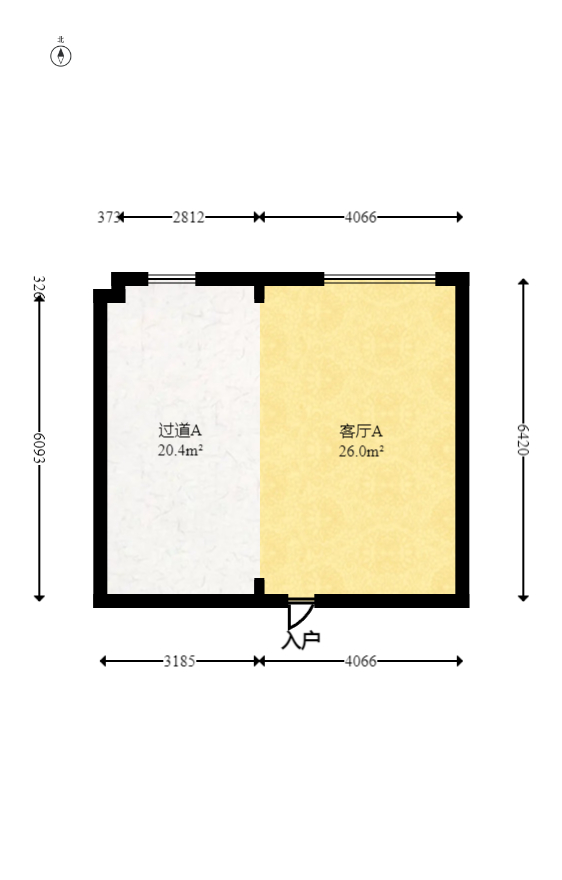 地泰御和苑  3室2厅1卫   95.00万室内图1