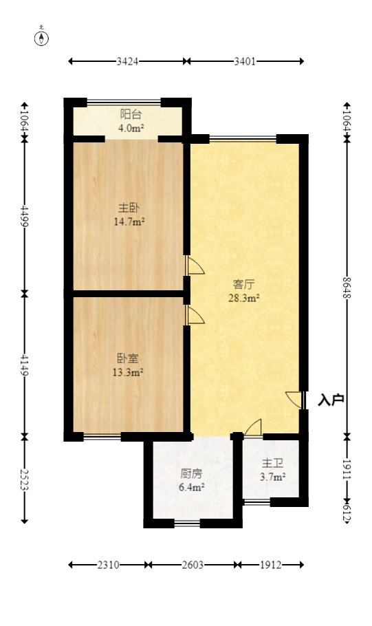 省商务厅宿舍  3室1厅1卫   62.00万室内图1