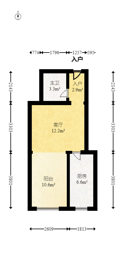 先锋水韵花都  1室1厅1卫   38.00万室内图1