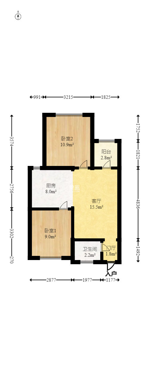 鋁廠宿舍 2室1廳1衛 32.8萬