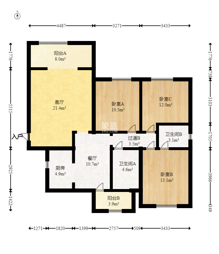 南郡雅园  3室2厅2卫   55.00万