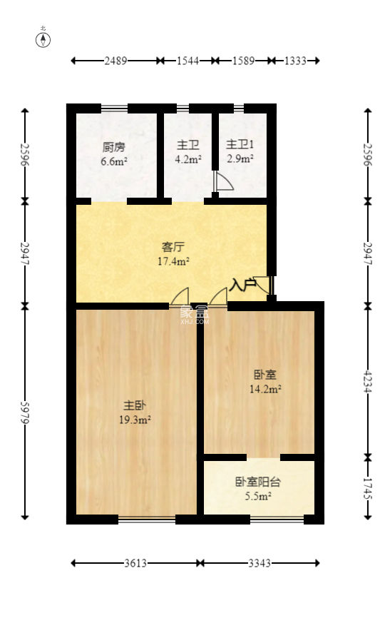 清水塘社区电信宿舍  2室2厅1卫   74.00万