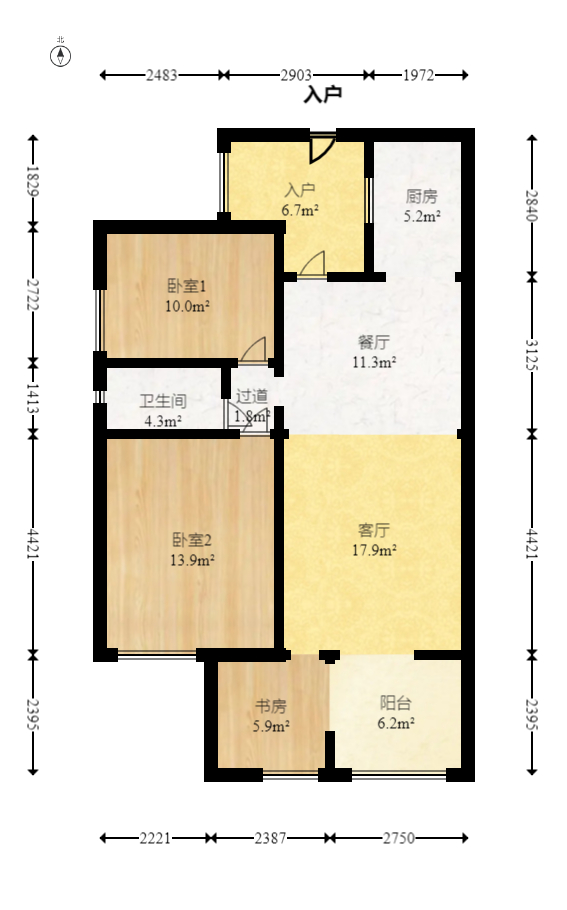时代倾城一期 2室2厅1卫 81.8万 时代倾城一期 2室2厅1卫 81.8万户型图