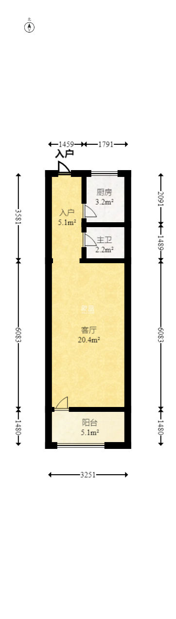 東文廟坪 1室1廳1衛 28.00萬