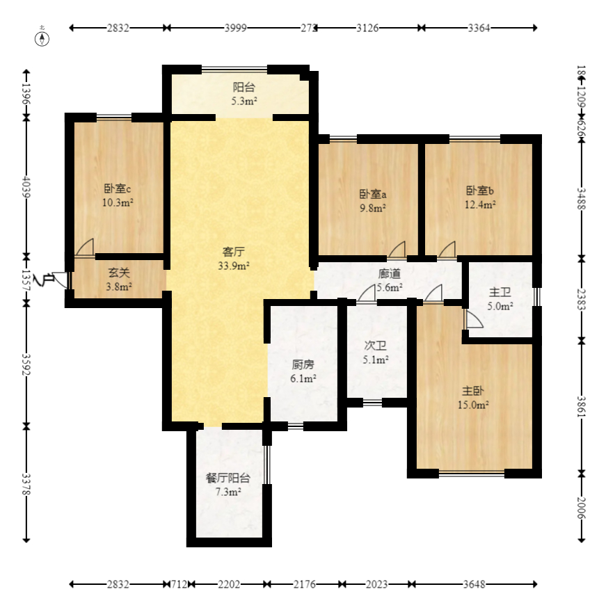 今时艺苑  4室2厅2卫   238.00万室内图1