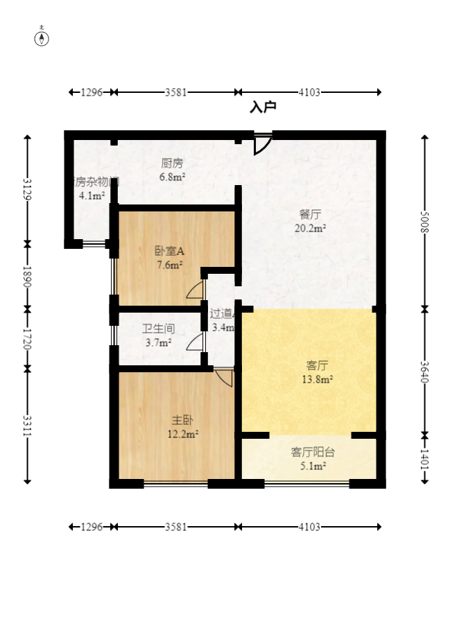 德润园  3室2厅1卫   72.00万室内图1
