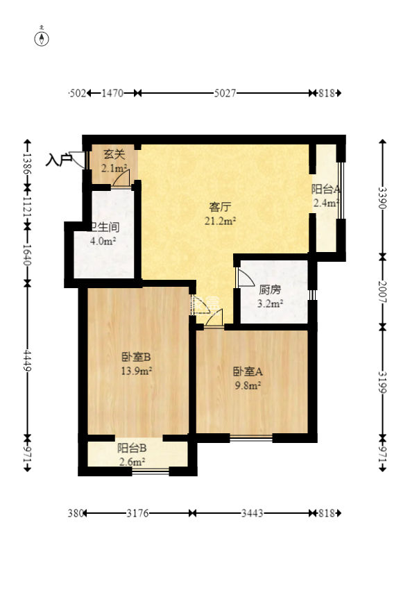 美林美寓  2室1厅1卫   80.00万