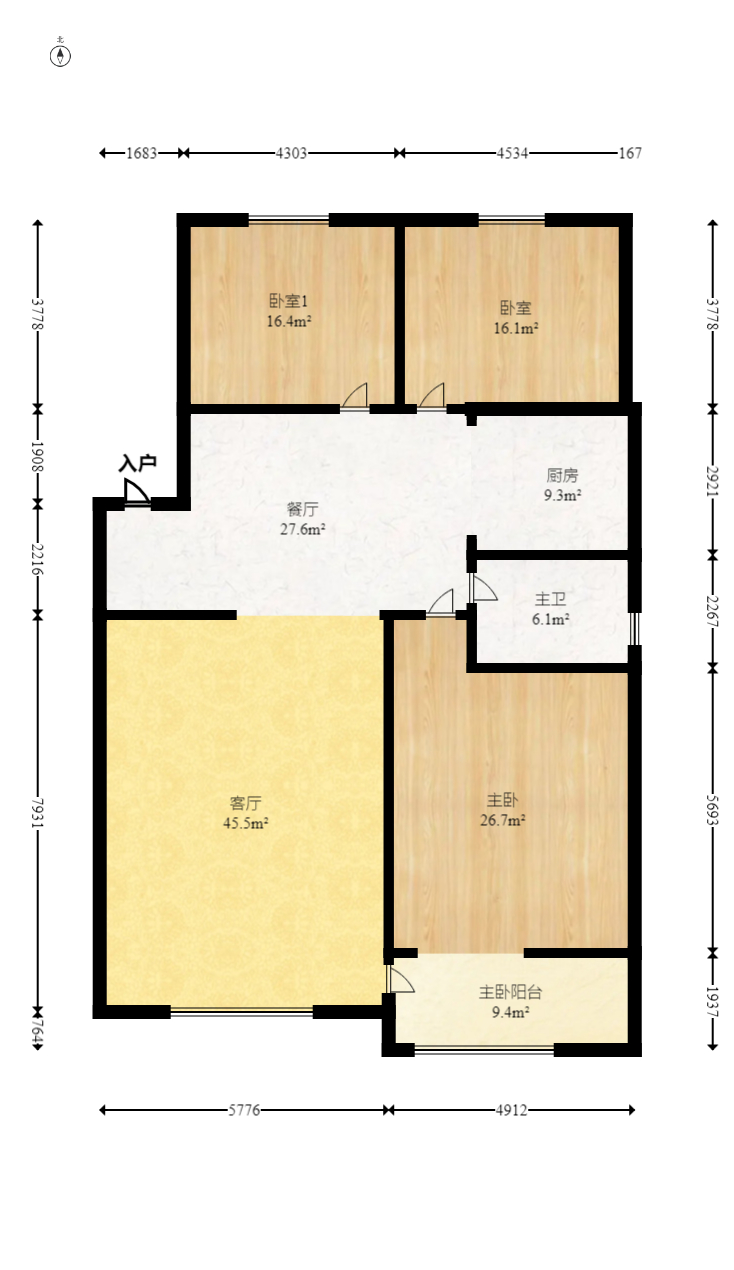 欣安小区  5室2厅1卫    133.86万室内图1