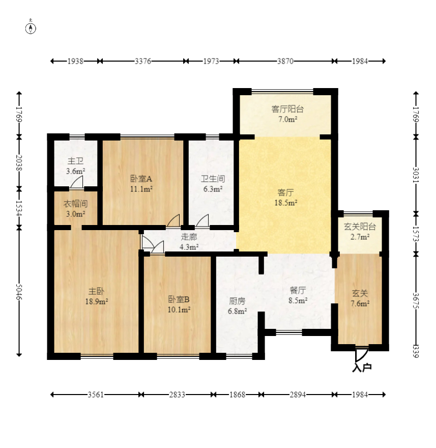 中建芙蓉嘉苑  3室2厅2卫    131.92万室内图1
