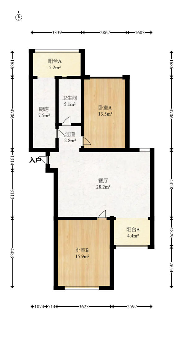 怡海星城  2室2厅1卫   39.80万