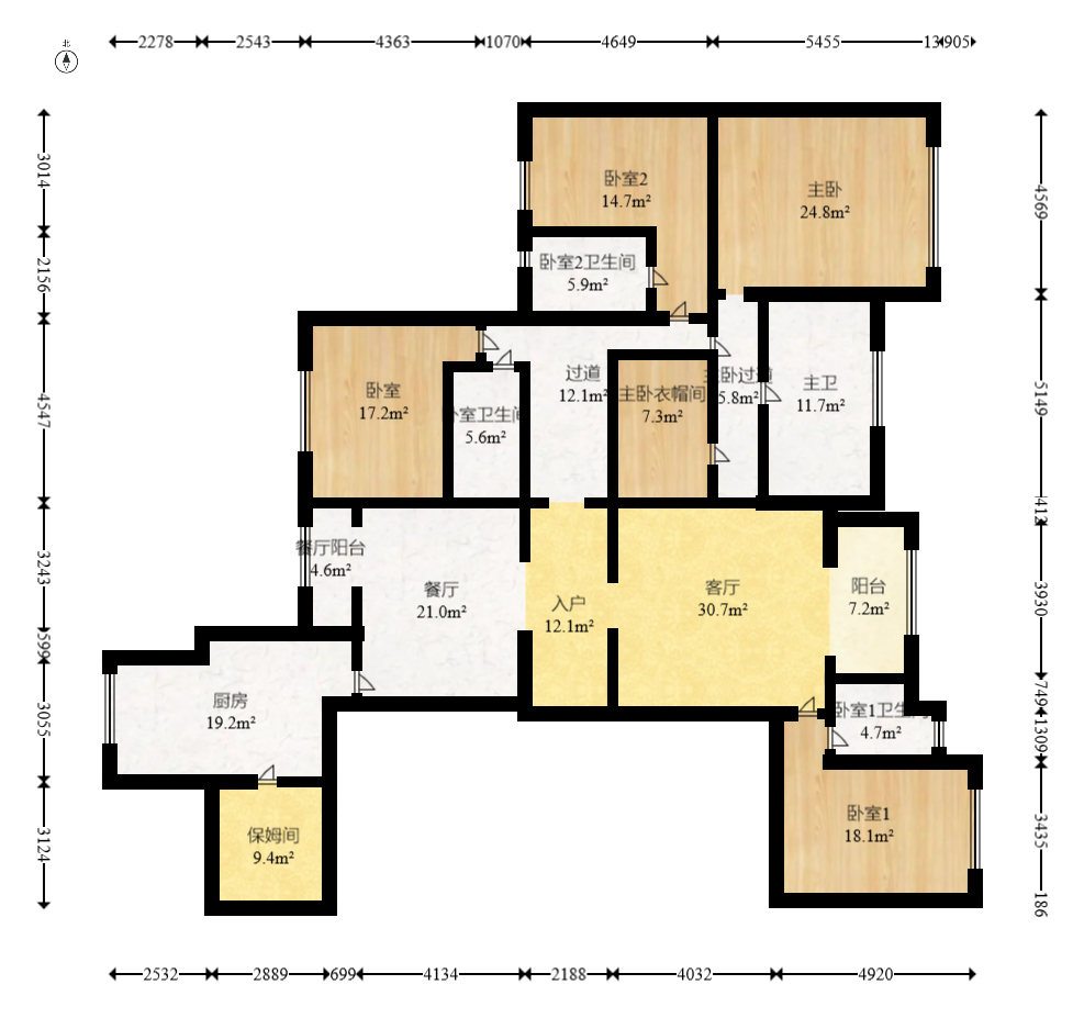 华远隆玺  4室2厅4卫    760.0万 华远隆玺  4室2厅4卫    760.0万户型图