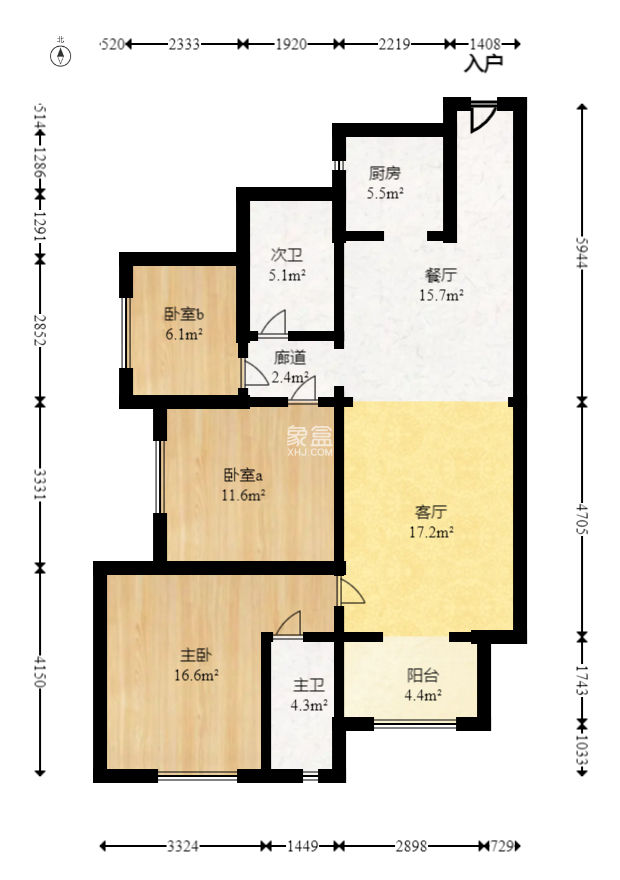 万科金色梦想C区  3室2厅2卫   145.00万