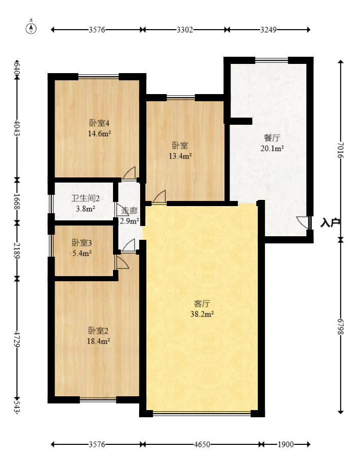 湖南有色地质勘查局宿舍(榔梨镇) 3室2厅2卫 75.8万 湖南有色地质勘查局宿舍(榔梨镇) 3室2厅2卫 75.8万户型图