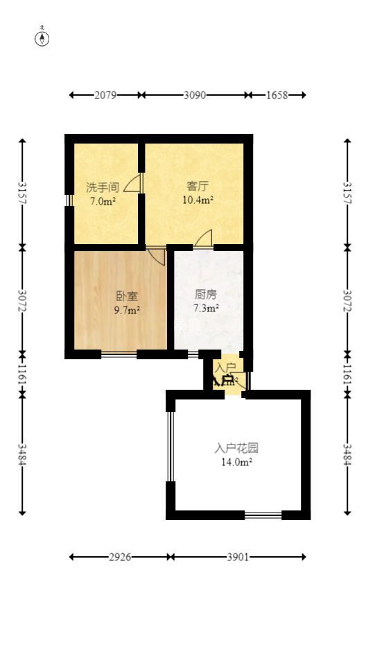 佳天瑞寧花園  1室2廳1衛(wèi)   60.00萬