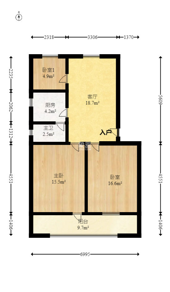 晓园宿舍（晓园路湘运小区）  3室1厅1卫   62.00万