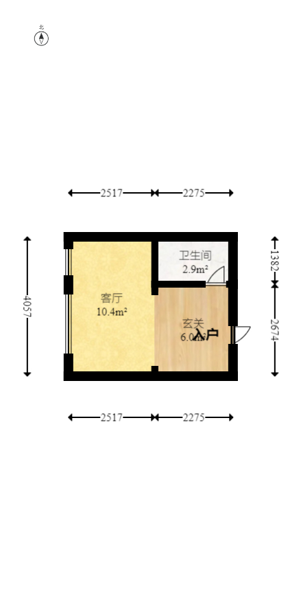 中建芙蓉嘉苑  1室1厅1卫   18.20万室内图1
