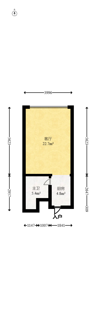 运达锦绣广场  1室1厅1卫   58.00万室内图1