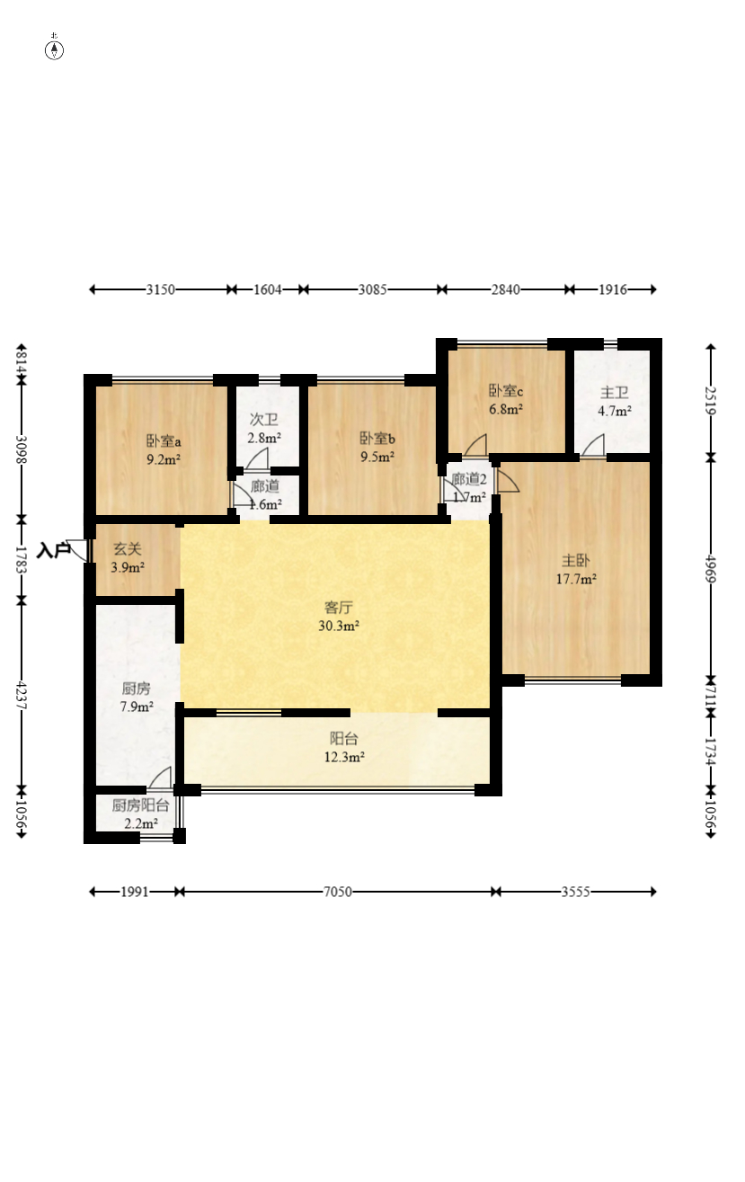 梅溪湖合能璞丽 4室2厅2卫 130.0万 梅溪湖合能璞丽 4室2厅2卫 130.0万户型图