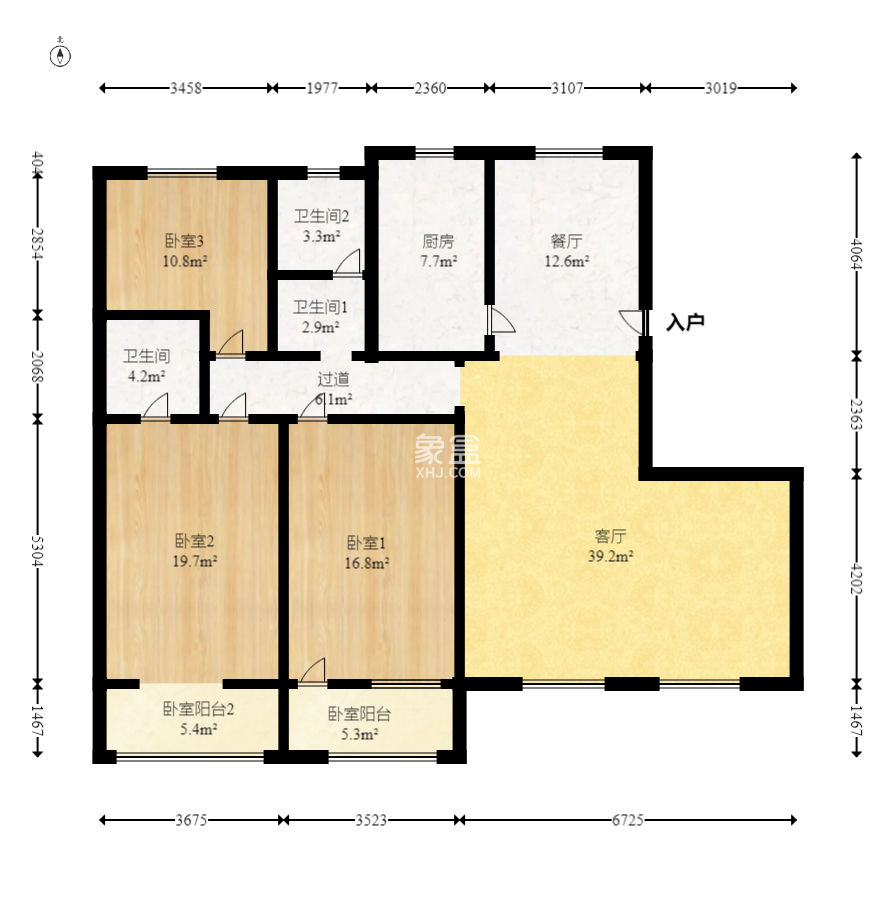 安居乐公寓  3室2厅2卫   96.80万