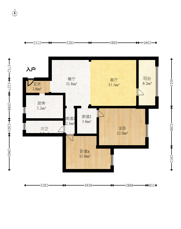 和馨園  2室2廳1衛(wèi)    63.0萬室內(nèi)圖1