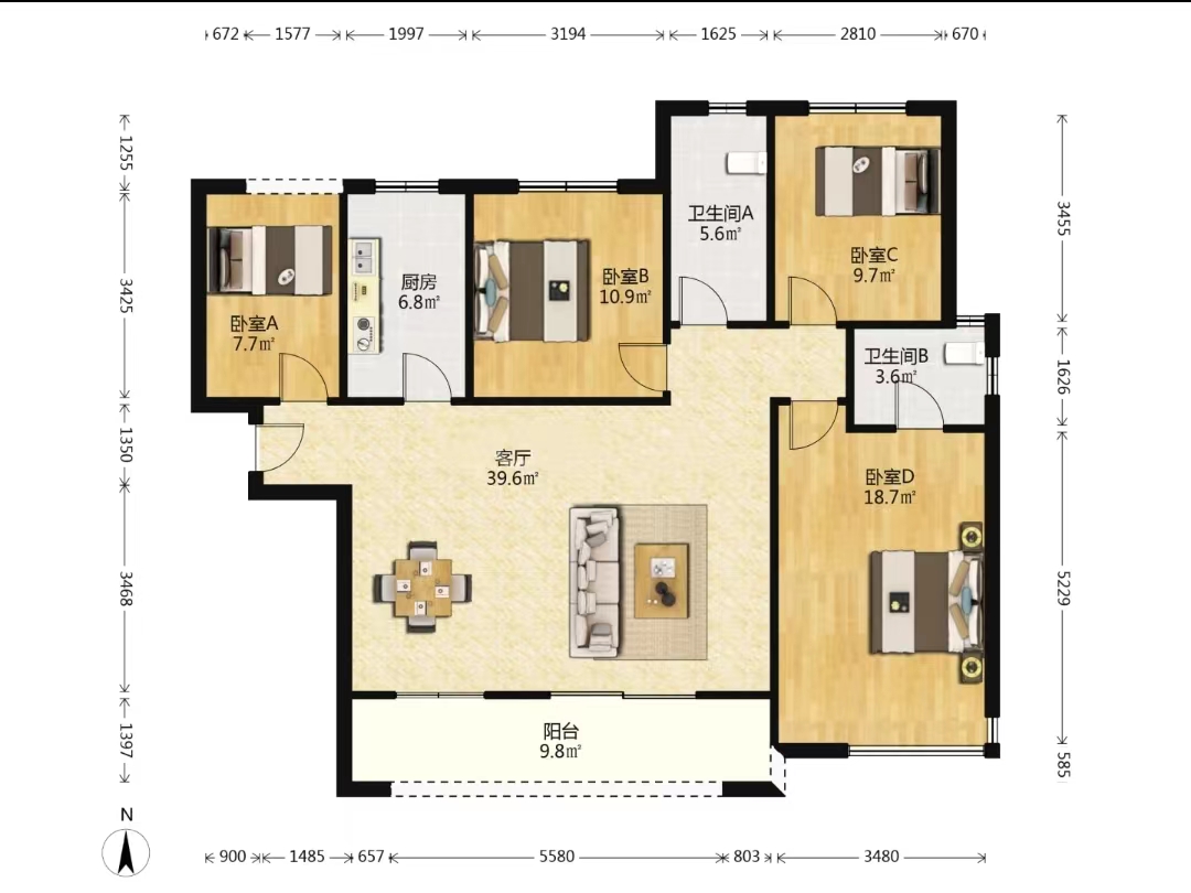 湘银星城  3室2厅2卫    75.0万 湘银星城  3室2厅2卫    75.0万室内图