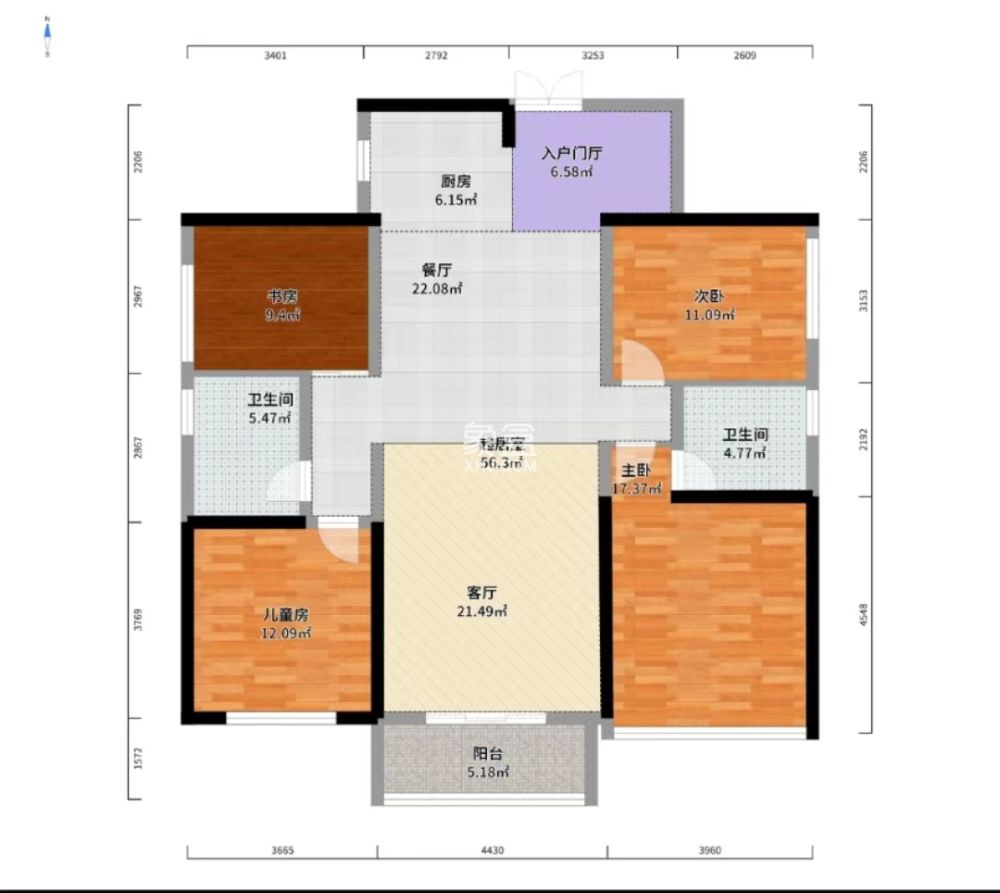 湘银星城  4室2厅2卫    79.8万