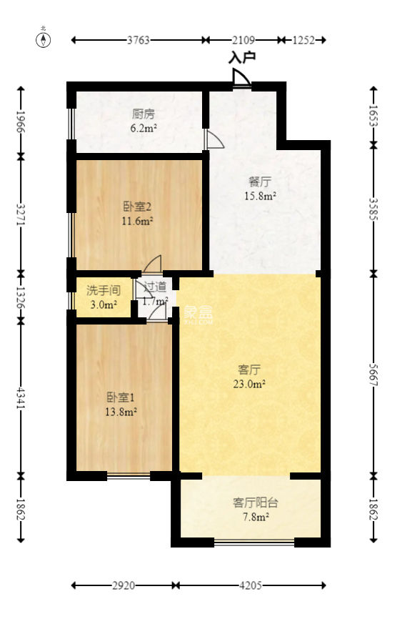 今利园  2室2厅1卫   62.00万