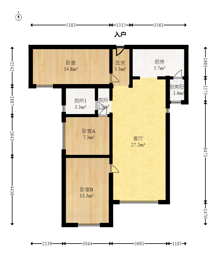 湘熙水郡(观澜海赋家园)  3室2厅1卫    98.0万 湘熙水郡(观澜海赋家园)  3室2厅1卫    98.0万户型图